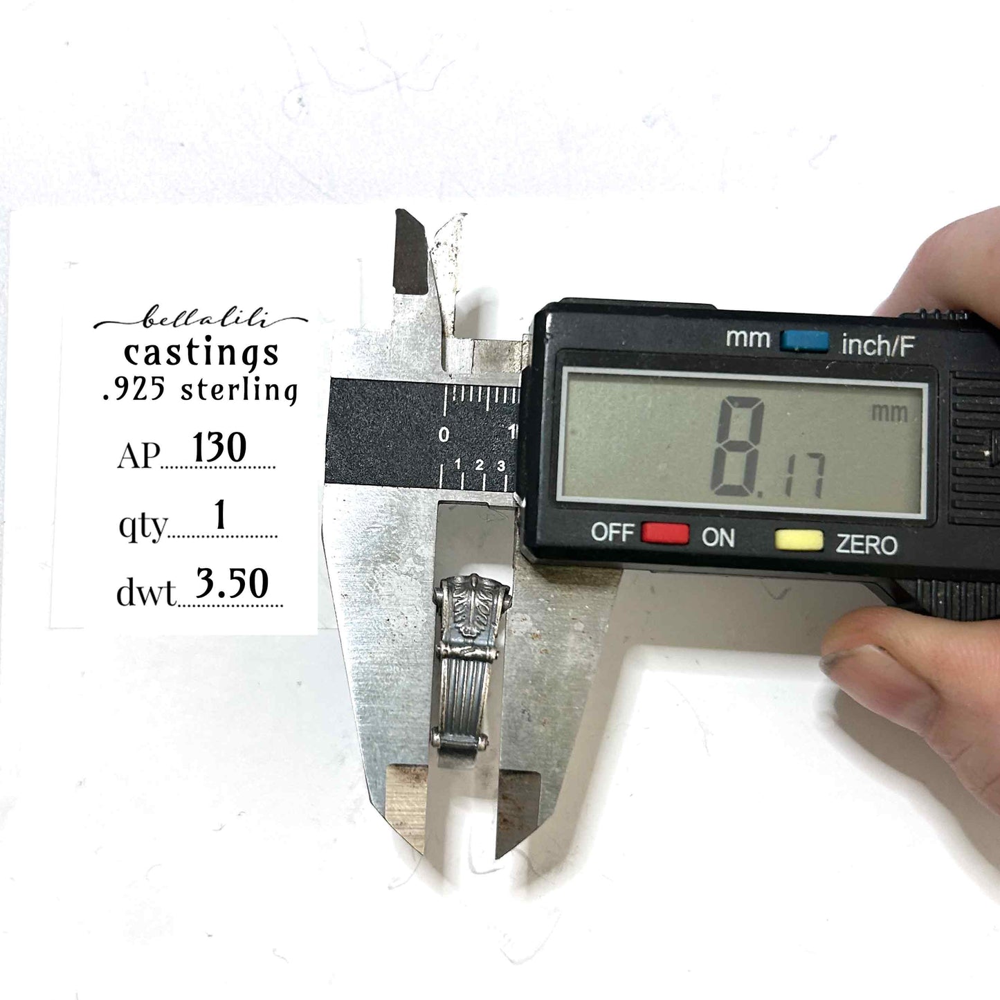 AP130 Column Ring Band Casting, Sterling Silver