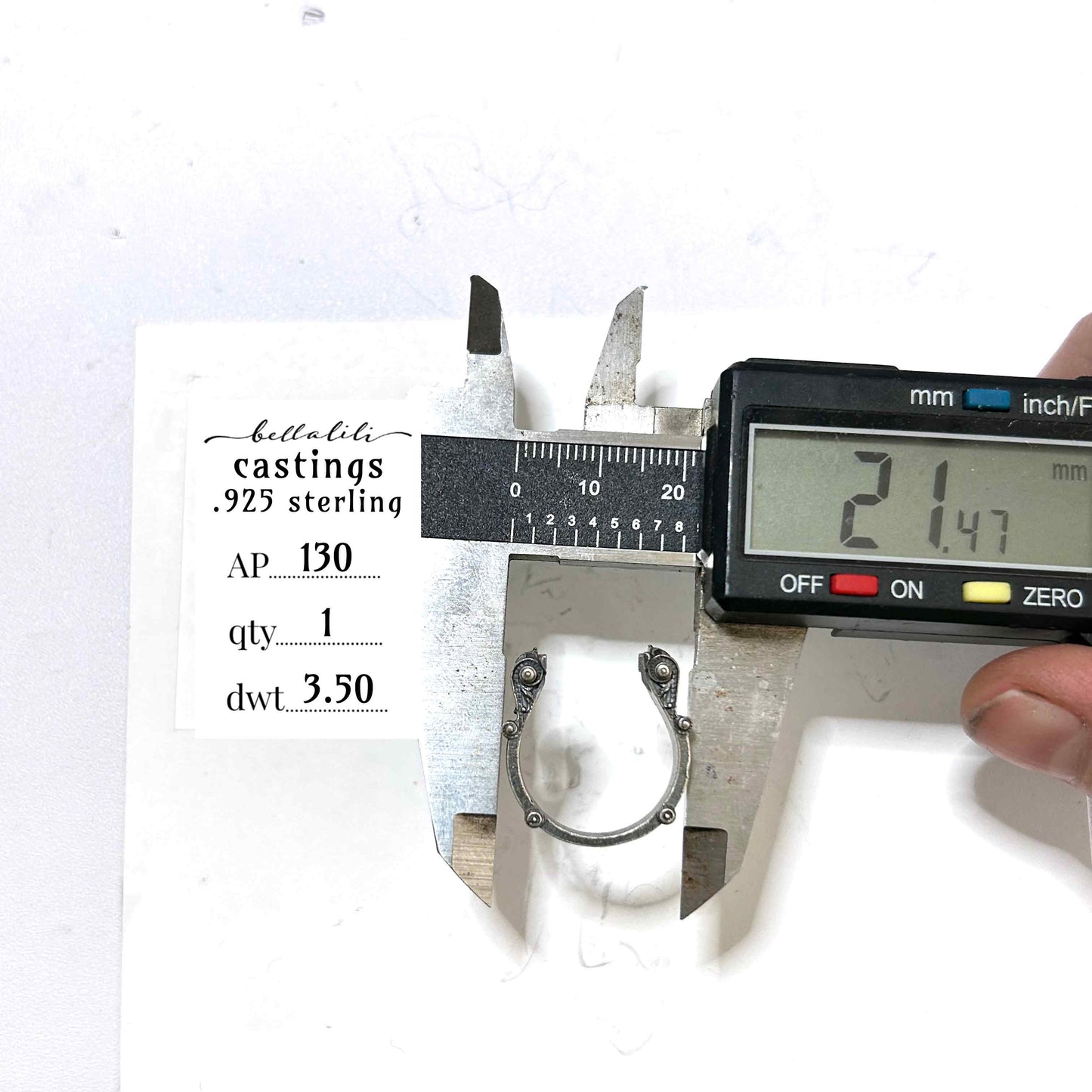 AP130 Column Ring Band Casting, Sterling Silver