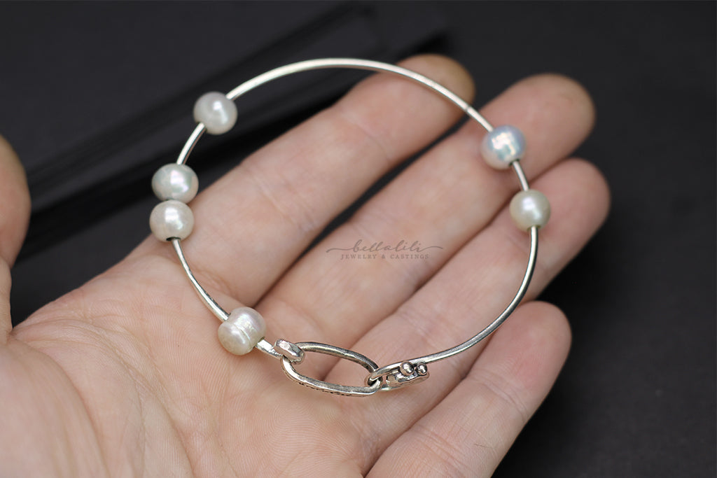 Pearl & Sterling Silver Bracelet