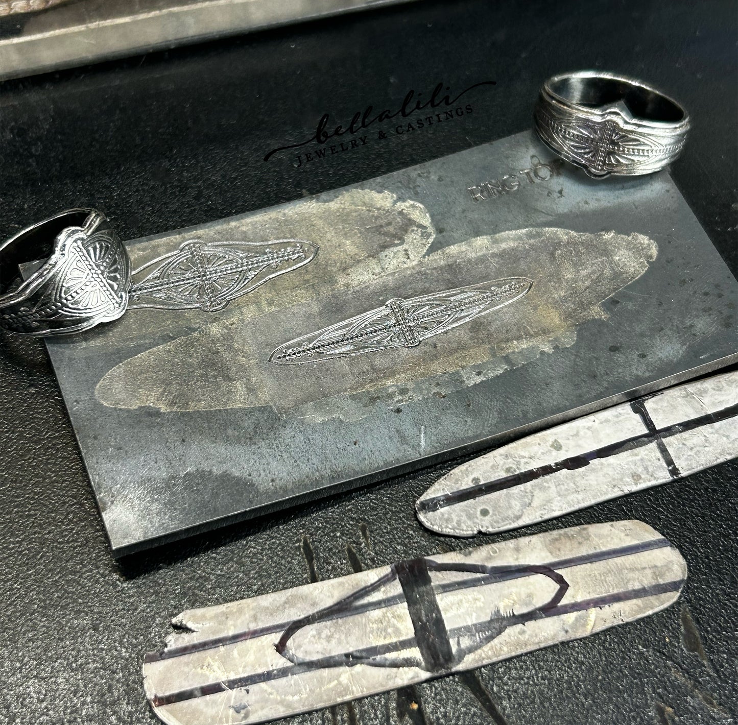 Art Deco Scroll Cigar Band Style Sterling Silver Ring
