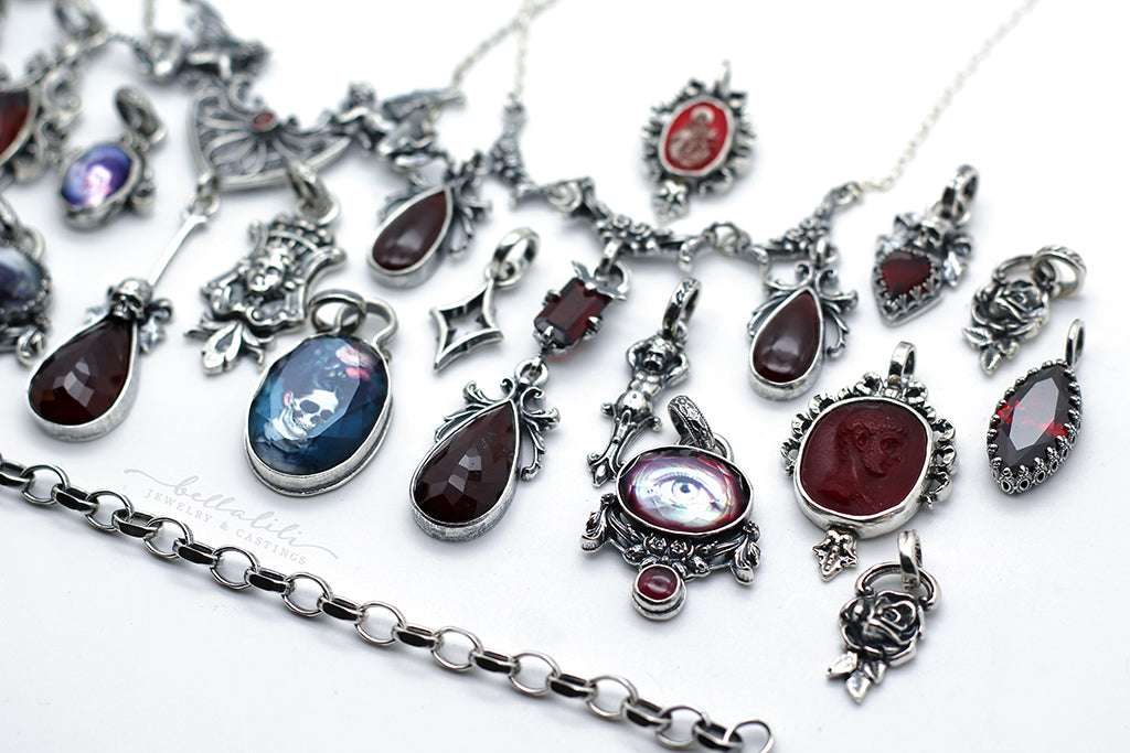 Evalle, House of Garnet, Sterling Silver handmade Jewelry