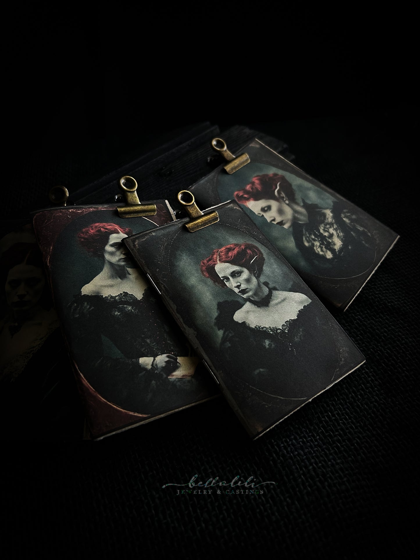 Hades + Persephone Charm, Garnet Baguette Charm