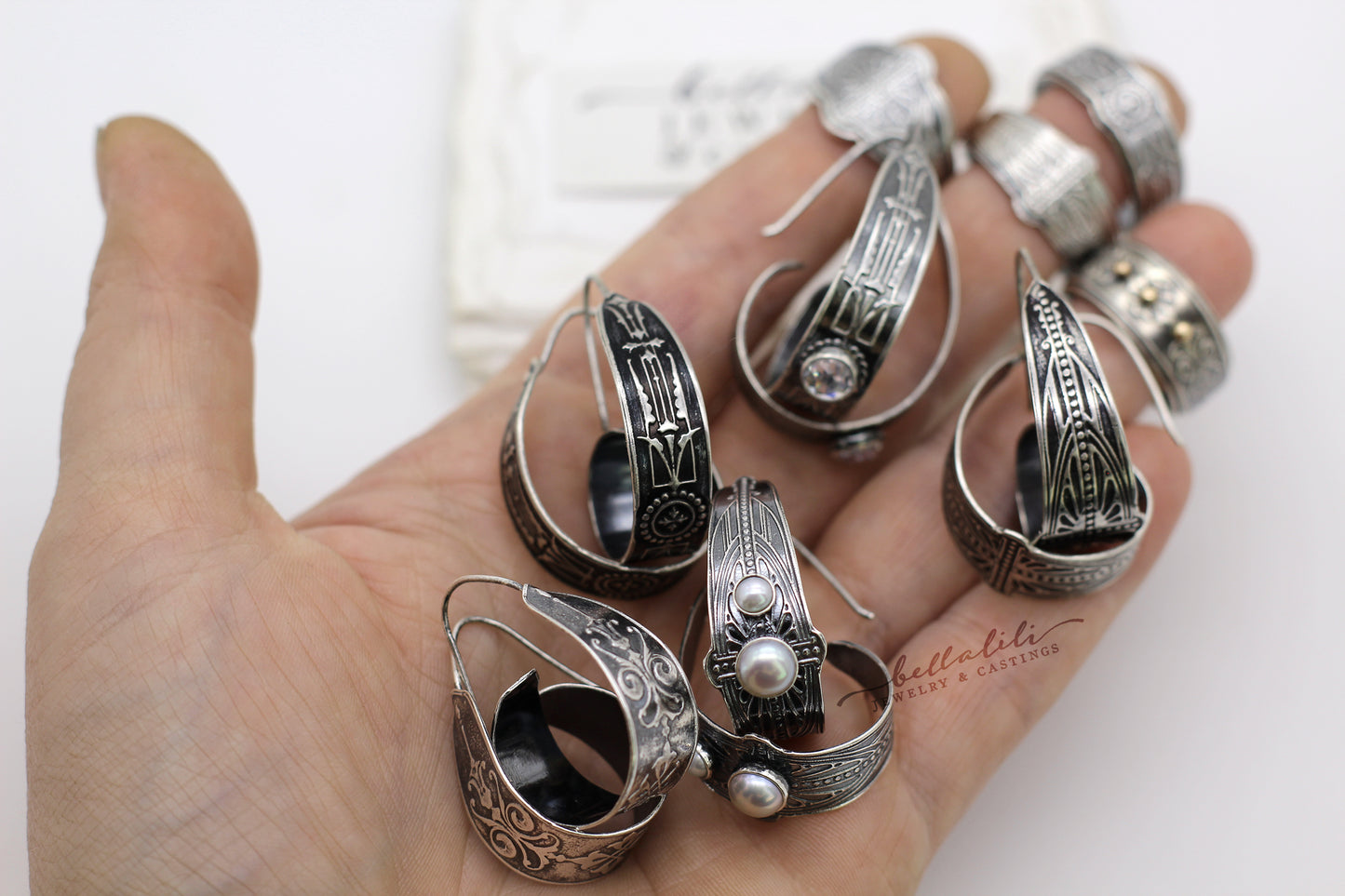 Art Deco Scroll Cigar Band Style Sterling Silver Ring