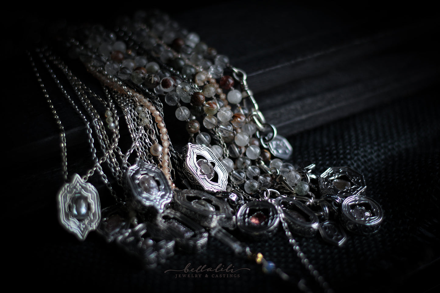 Ambry, Shadowbox No1, Kunzite & Sterling Pendant