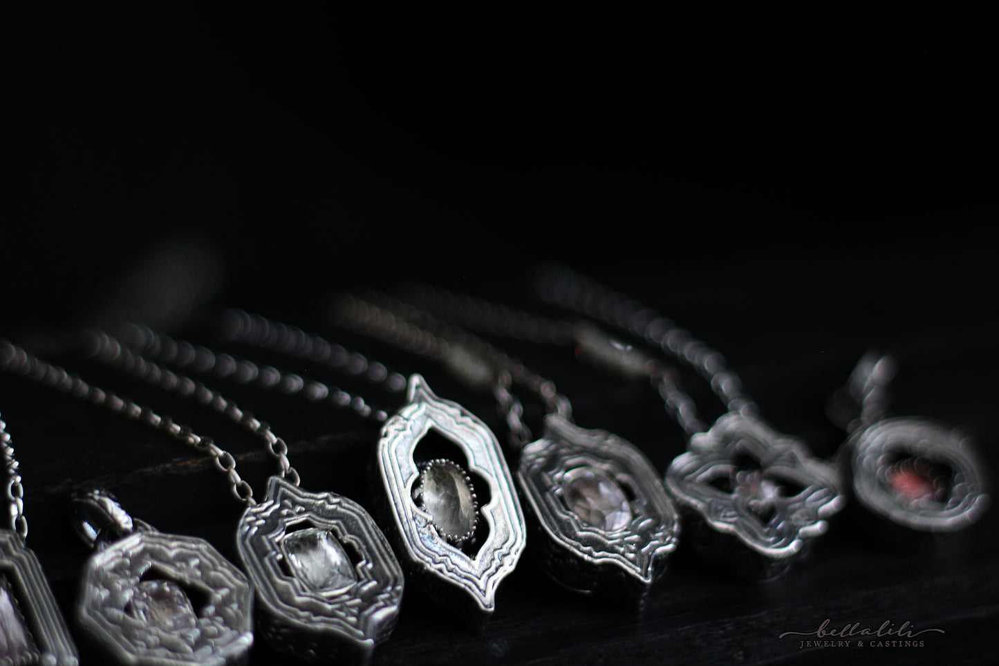 Ambry, Shadowbox No6, Kunzite & Sterling Pendant