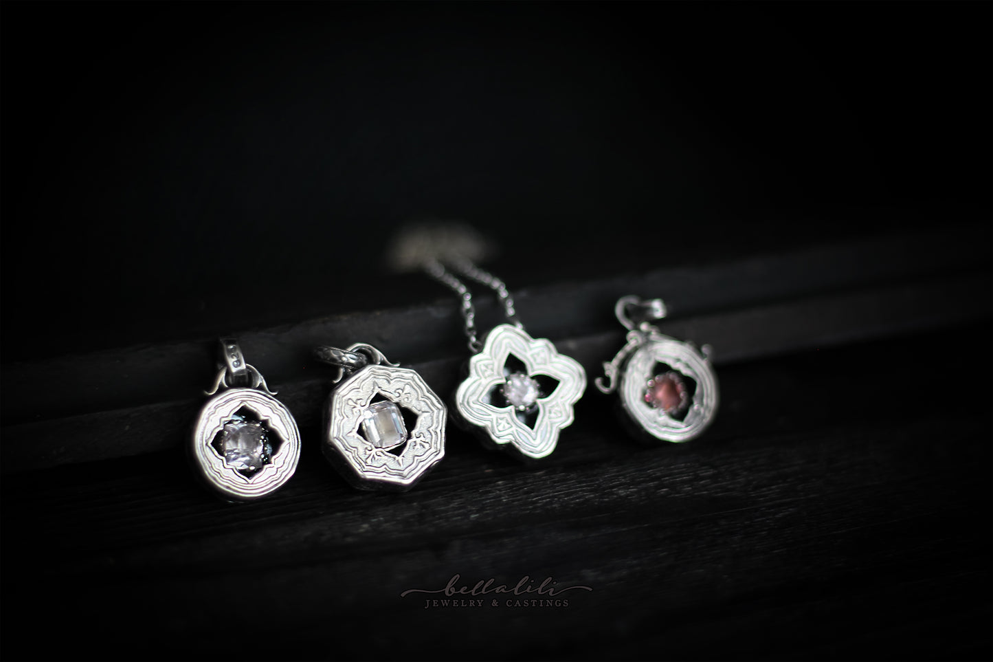 Ambry, Shadowbox No1, Kunzite & Sterling Pendant