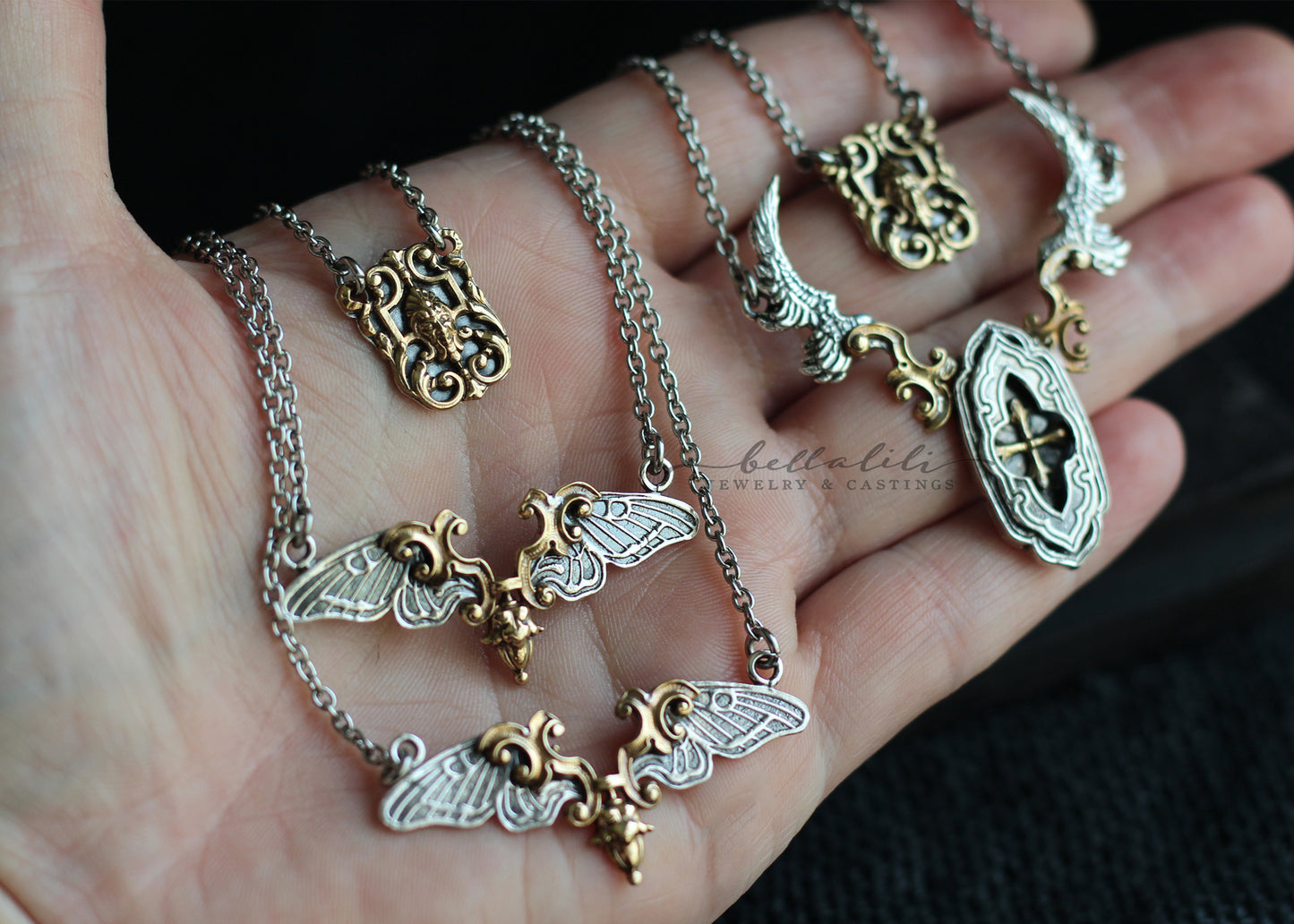 the Register Keeper, Sterling Silver winged shadowbox