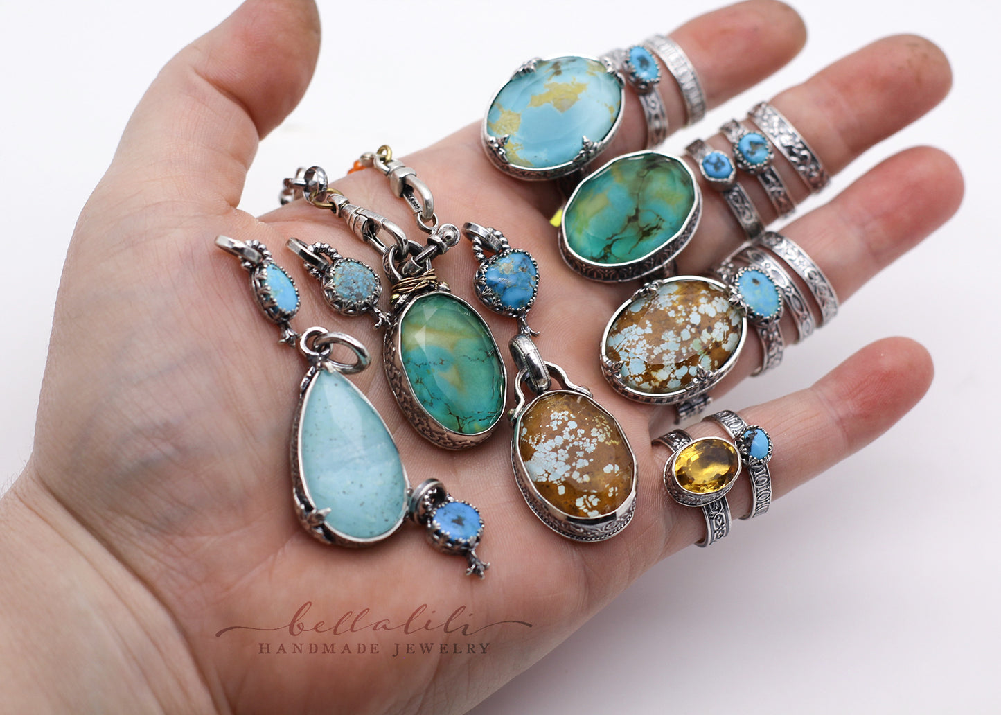 The Allegory of Blue, Royston Turquoise Sterling Silver Pendant