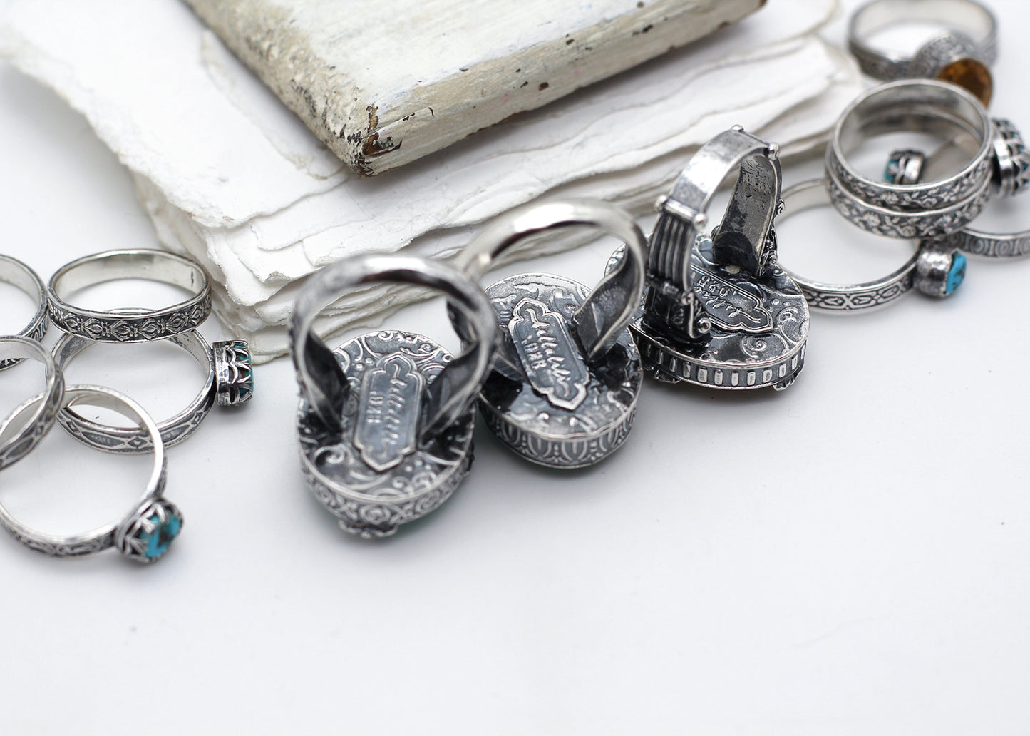 The Allegory of the Rose Ring, Sterling Silver Turquoise