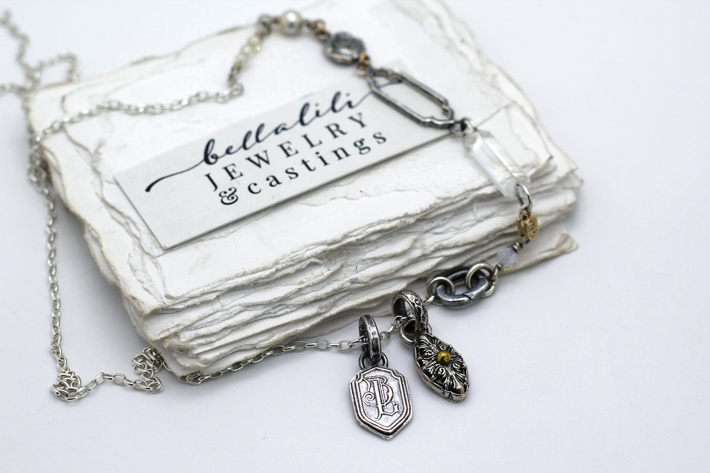 26" Quartz & Sterling Silver Necklace
