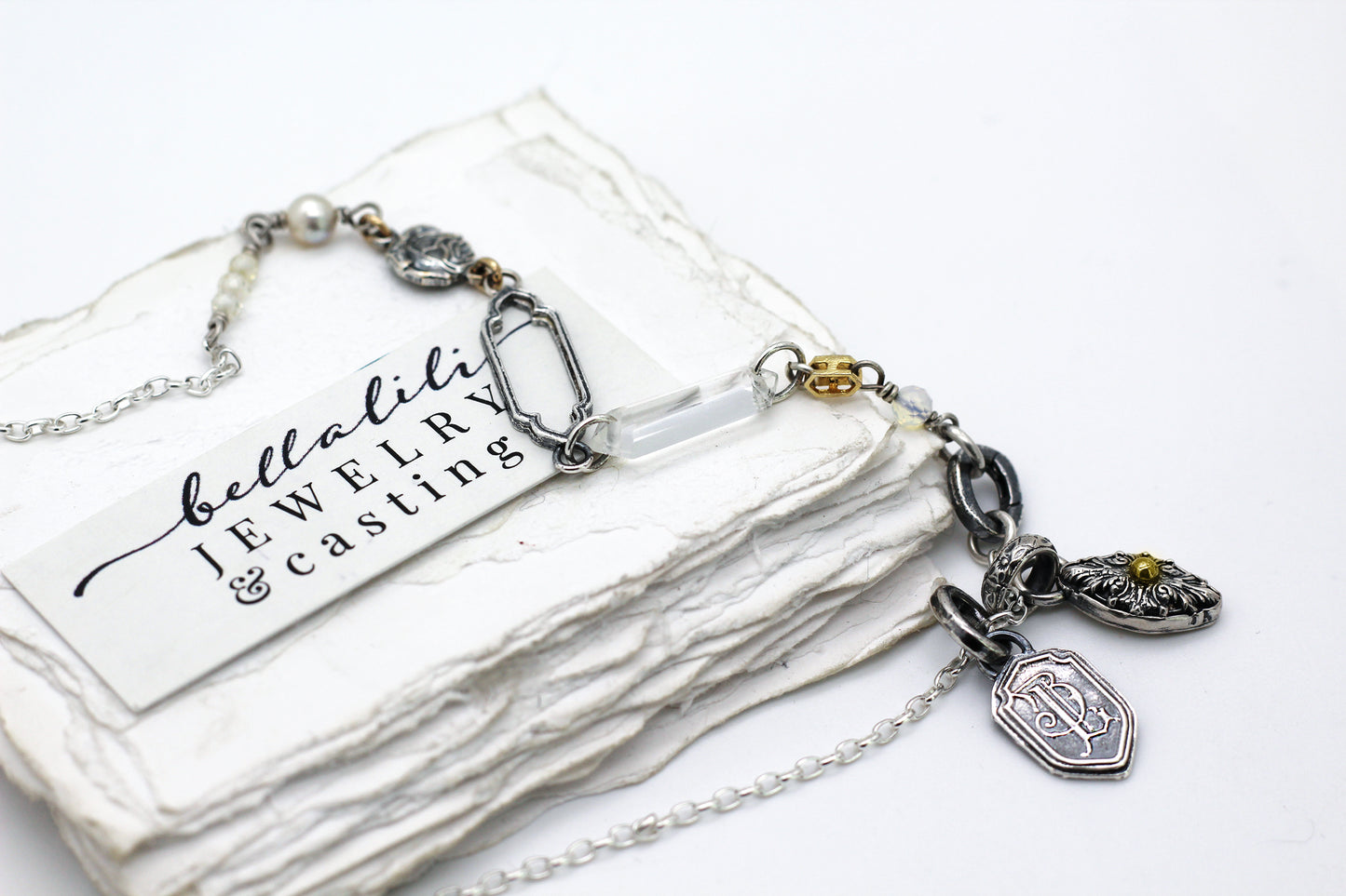 26" Quartz & Sterling Silver Necklace
