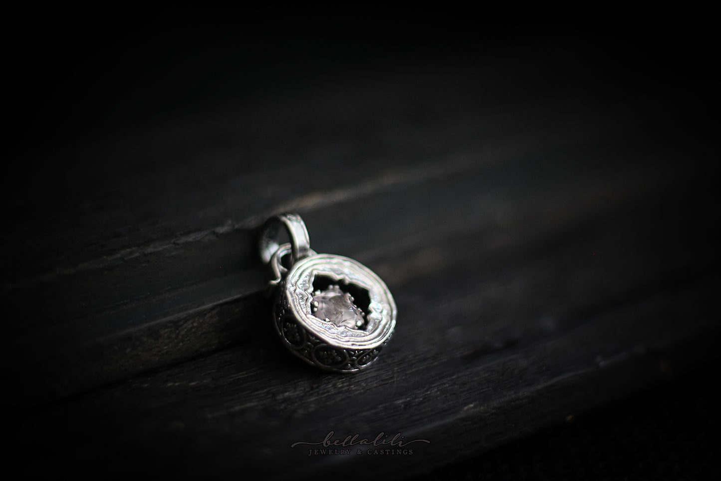 Ambry, Shadowbox No1, Kunzite & Sterling Pendant