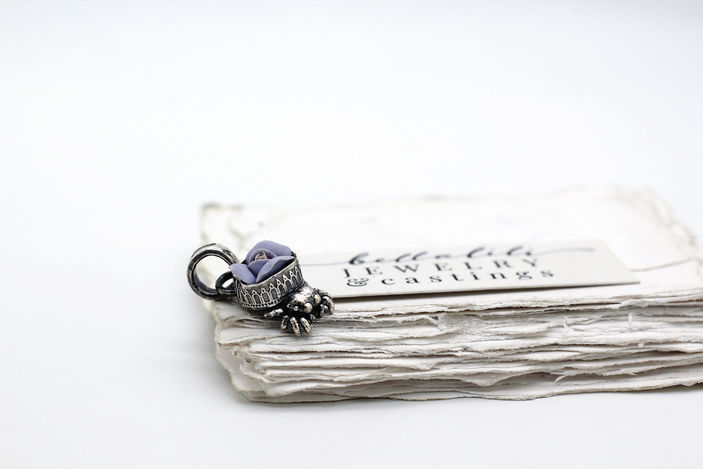 Thistle Spiderling – Sterling Silver Pendant