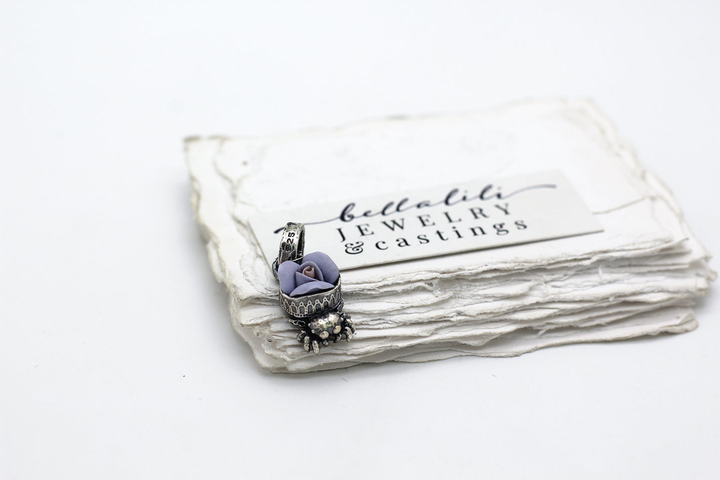 Thistle Spiderling – Sterling Silver Pendant