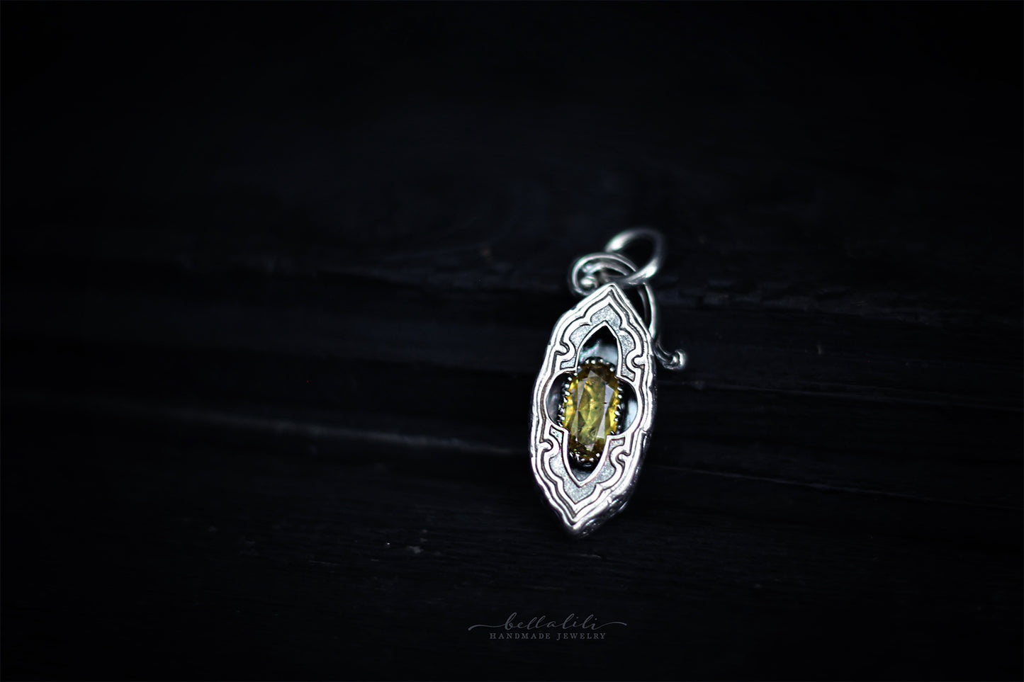 Elixirleaf, Shadowbox No3, Sphene & Sterling Pendant