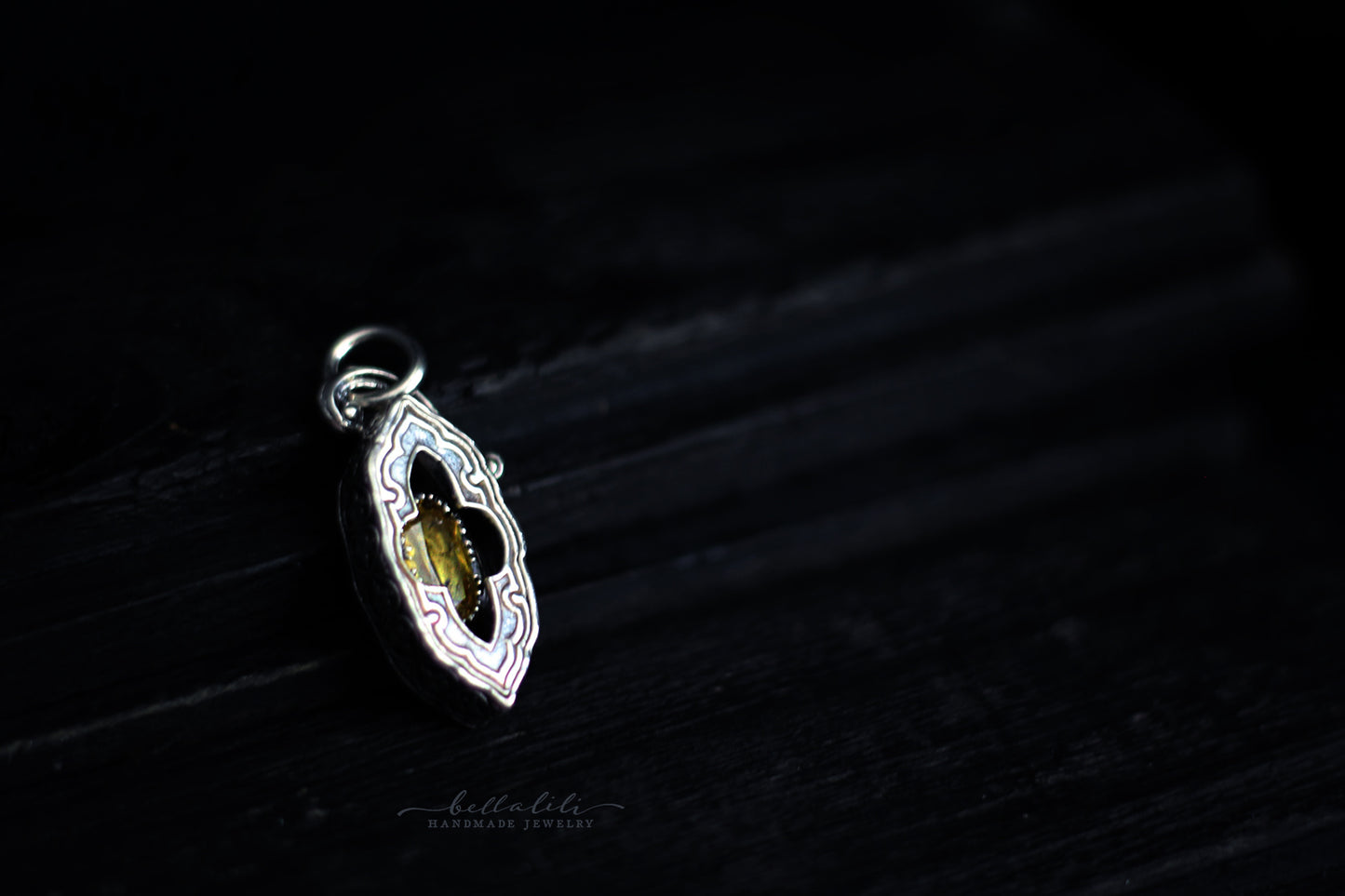 Elixirleaf, Shadowbox No3, Sphene & Sterling Pendant