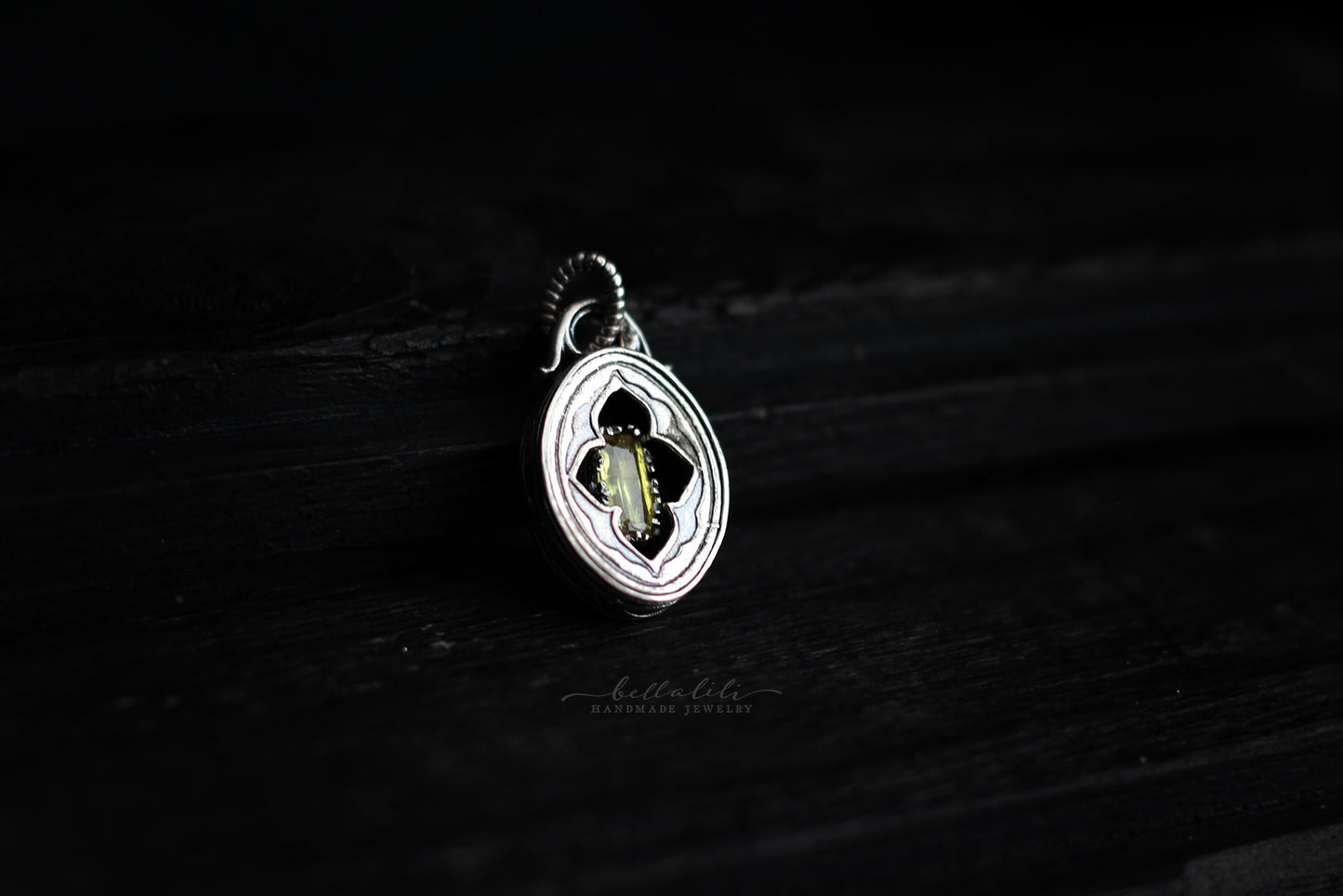 Elixirleaf, Shadowbox No5, Sphene & Sterling Pendant
