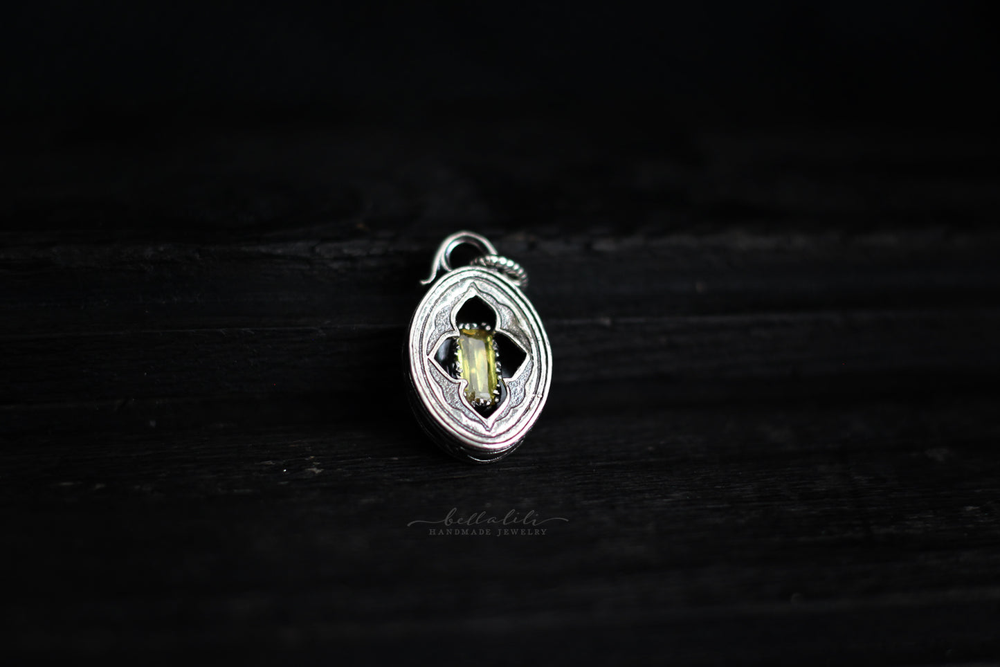 Elixirleaf, Shadowbox No5, Sphene & Sterling Pendant