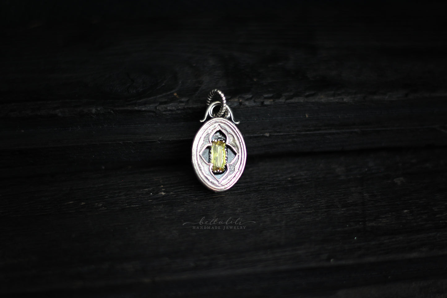 Elixirleaf, Shadowbox No5, Sphene & Sterling Pendant