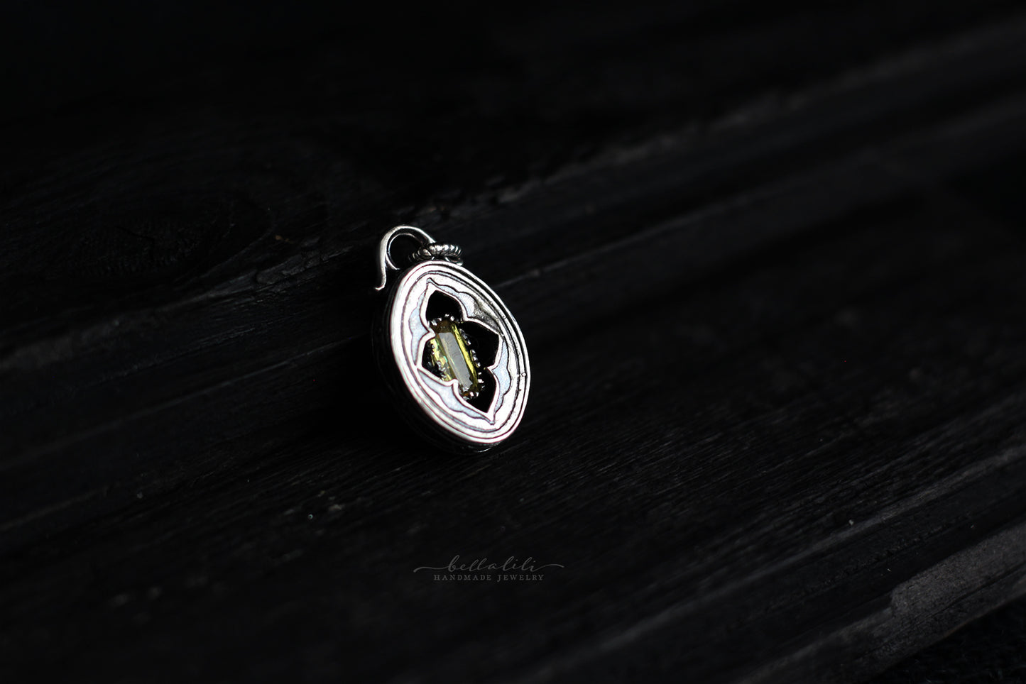 Elixirleaf, Shadowbox No5, Sphene & Sterling Pendant