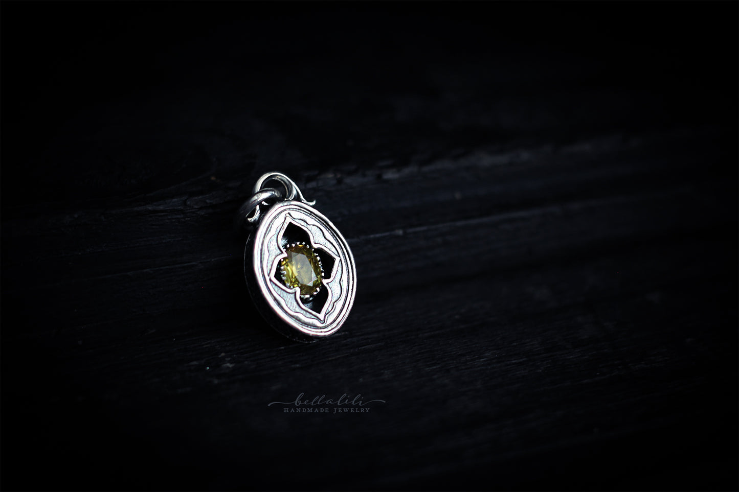 Elixirleaf, Shadowbox No6, Sphene & Sterling Pendant