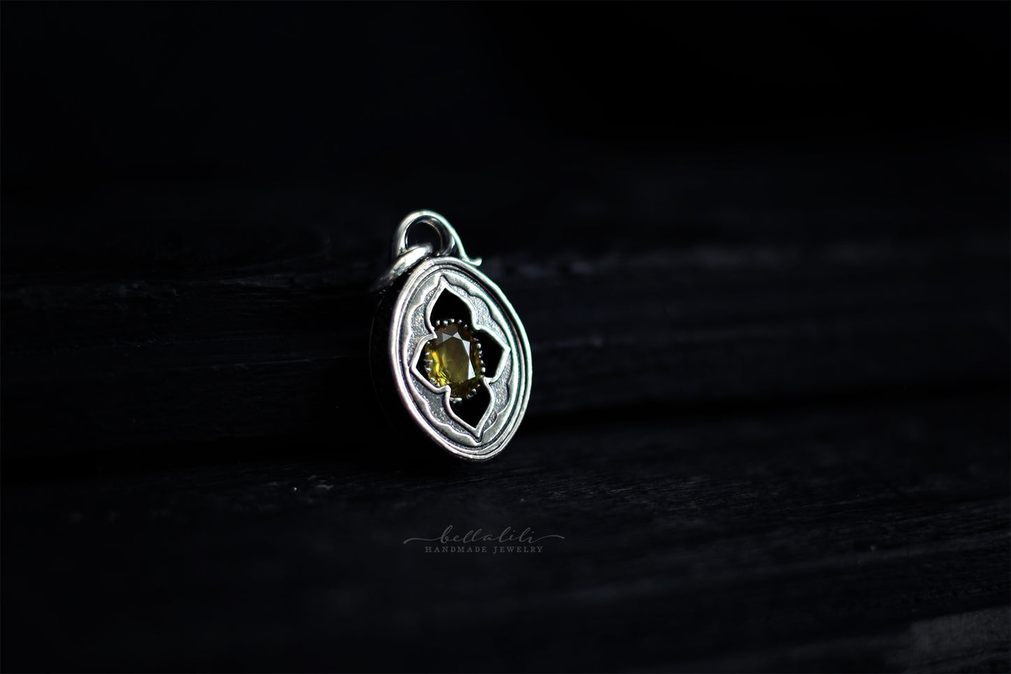 Elixirleaf, Shadowbox No6, Sphene & Sterling Pendant