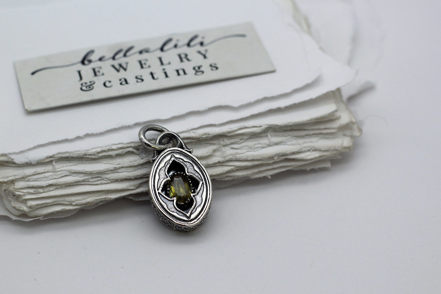 Elixirleaf, Shadowbox No6, Sphene & Sterling Pendant