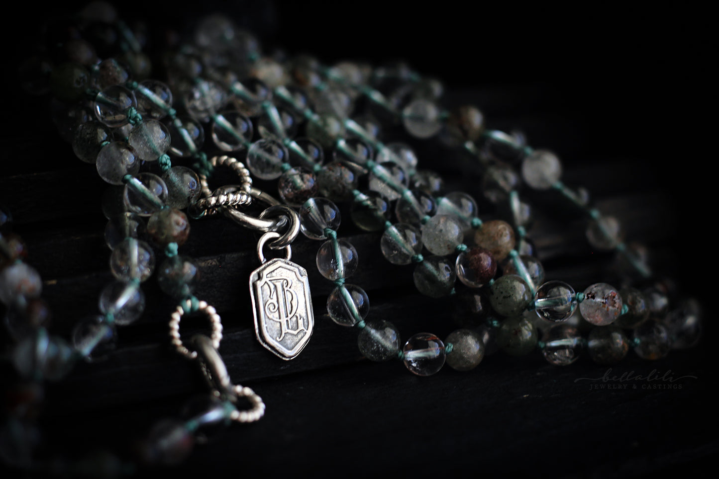 Elyse, 18", 20"or 22" Green Phantom Quartz Beaded Necklaces