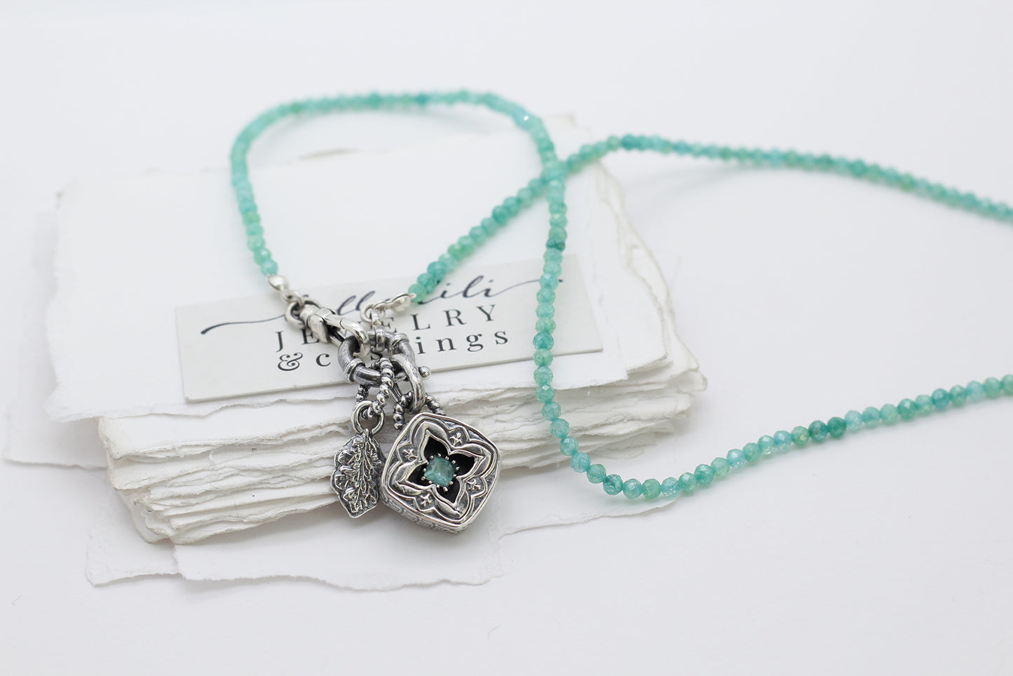 Oaklynne, Engraved Sterling Leaf Pendant