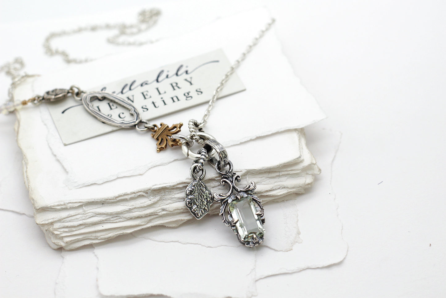 24" Avalyse Chain, Sterling & Brass Necklace