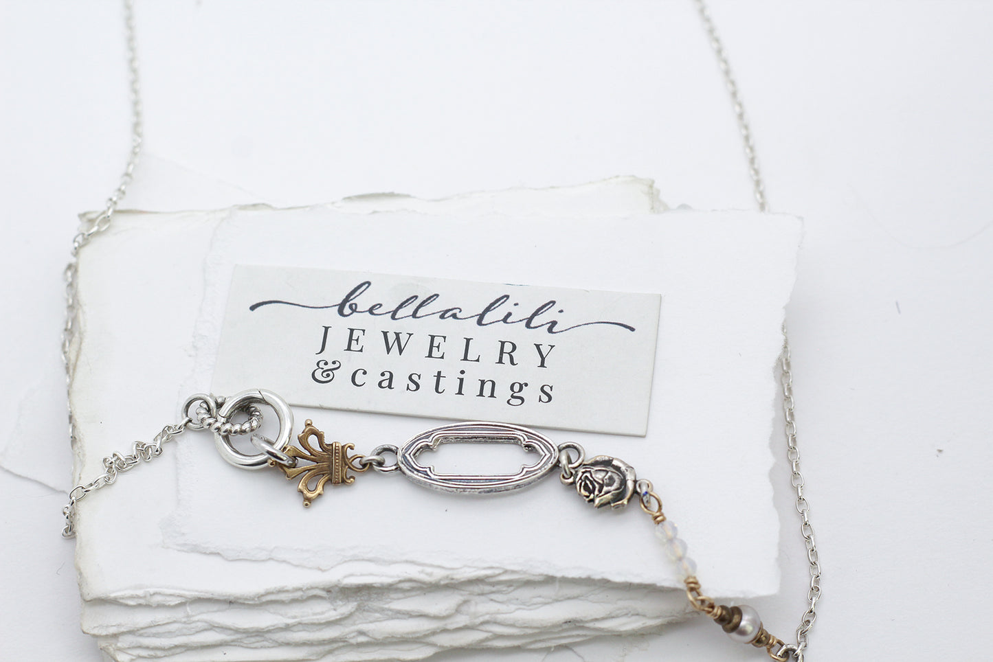 24" Avalyse Chain, Sterling & Brass Necklace