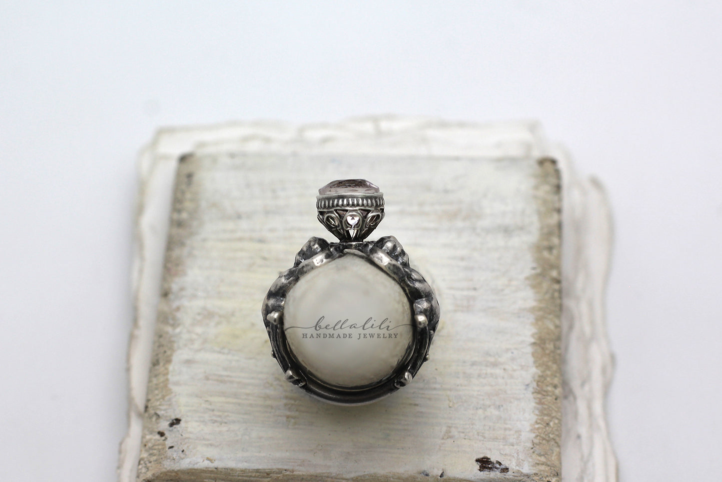 3.25ct Kunzite Solitaire Ring, Sterling Silver, Sized to Order