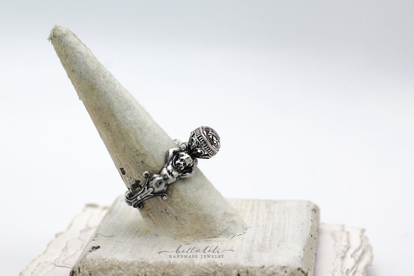3.25ct Kunzite Solitaire Ring, Sterling Silver, Sized to Order
