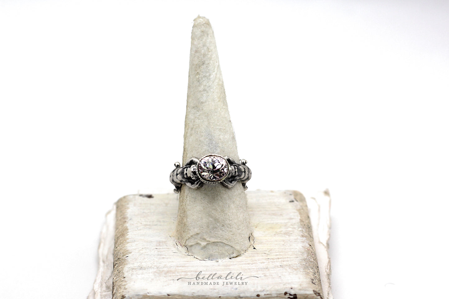 3.25ct Kunzite Solitaire Ring, Sterling Silver, Sized to Order