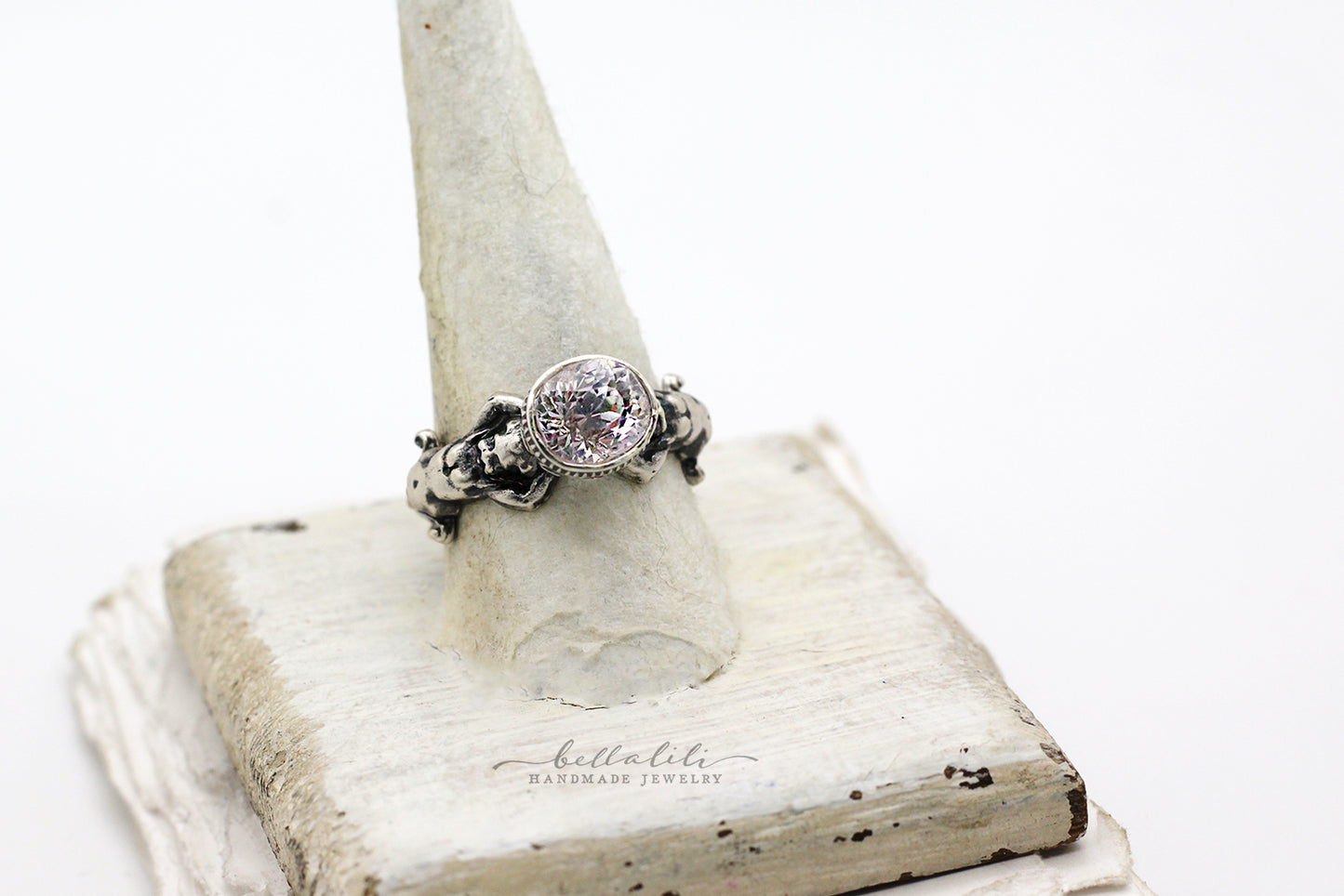 3.85ct Kunzite Solitaire Ring, Sterling Silver, Sized to Order