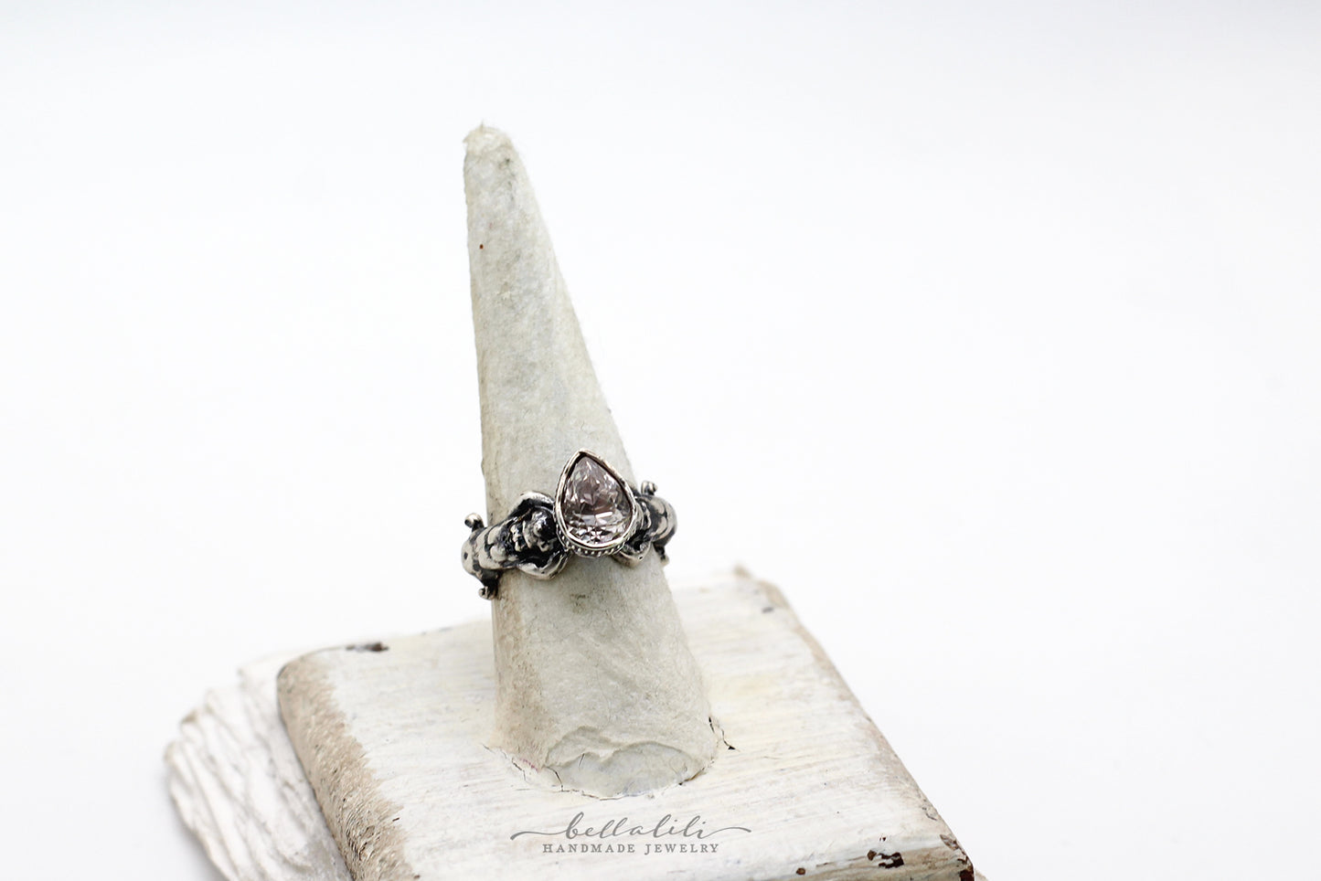 3.6ct Kunzite Solitaire Ring, Sterling Silver, Sized to Order
