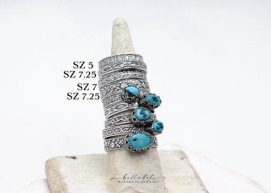 Reclaimed Sterling Pattern Ring Bands