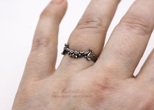 Warding Ring, Sterling Silver Ring guard