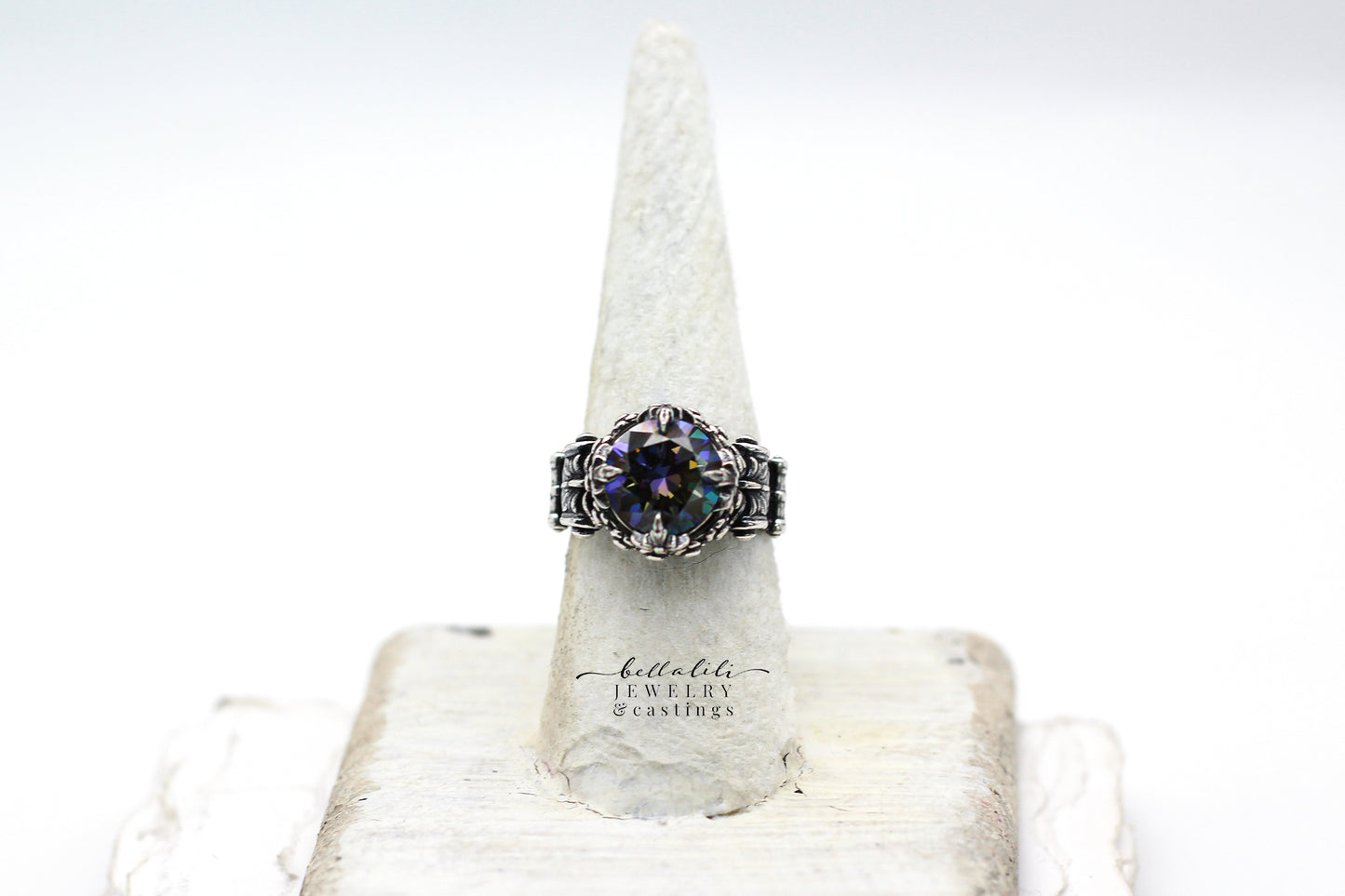 2ct Midnight Ring, Sterling Silver