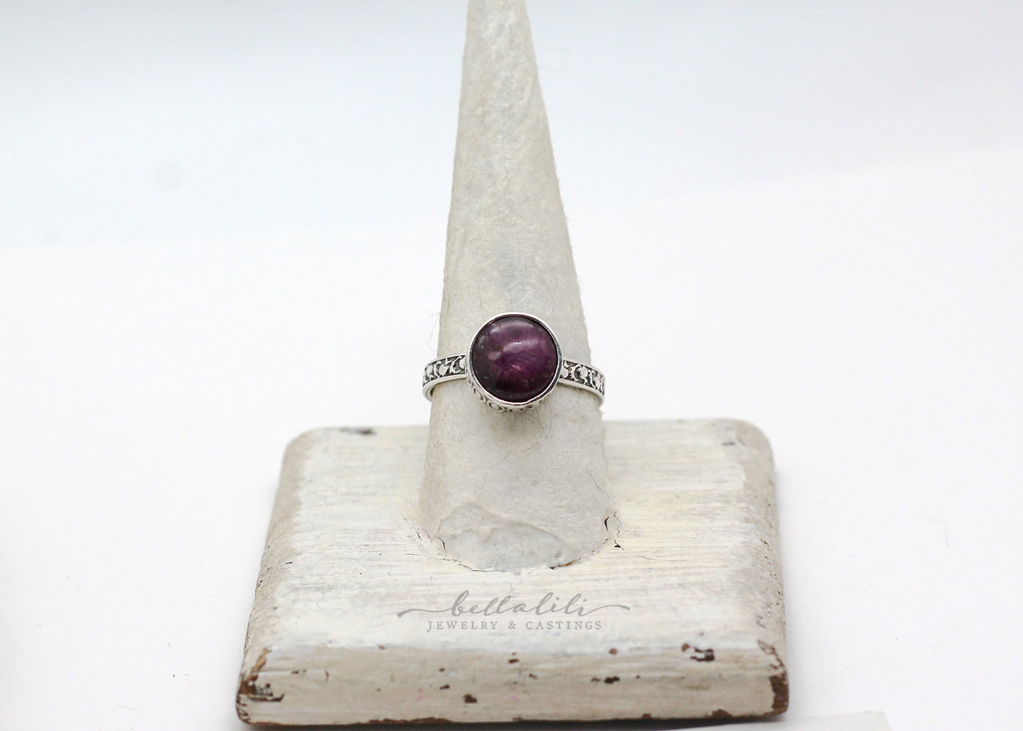Burgundy Oath Ring, Star Ruby & Sterling