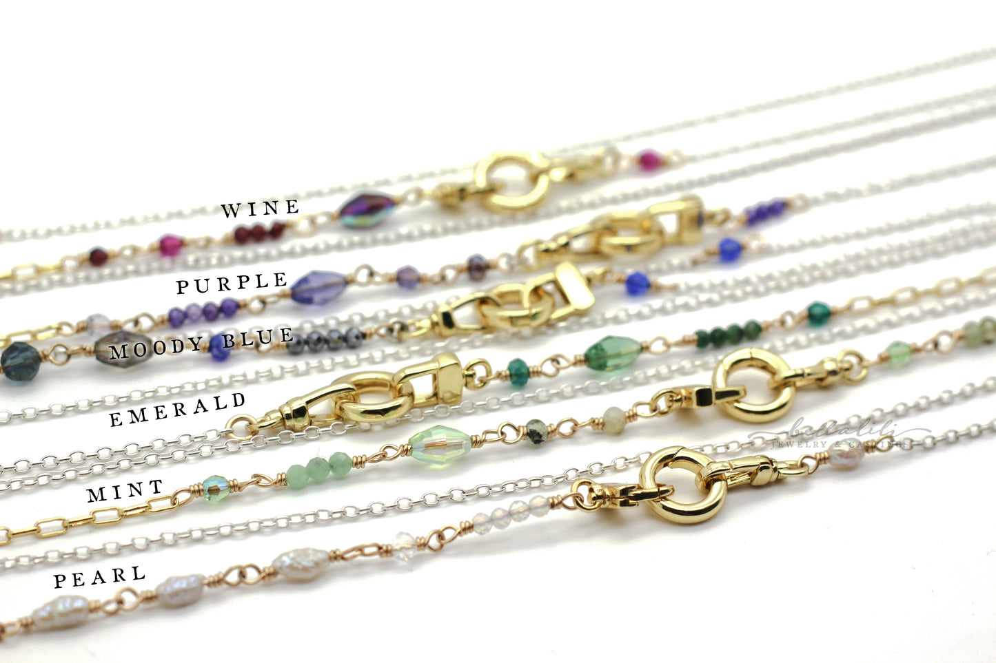 Sale! 24" Silver & Gold Beaded Chain