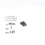 AP187 Small Rose Flower Casting, Sterling Silver