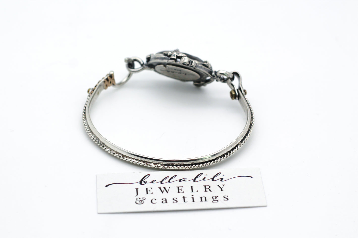 Poe, 7" Bangle Bracelet Sterling Silver