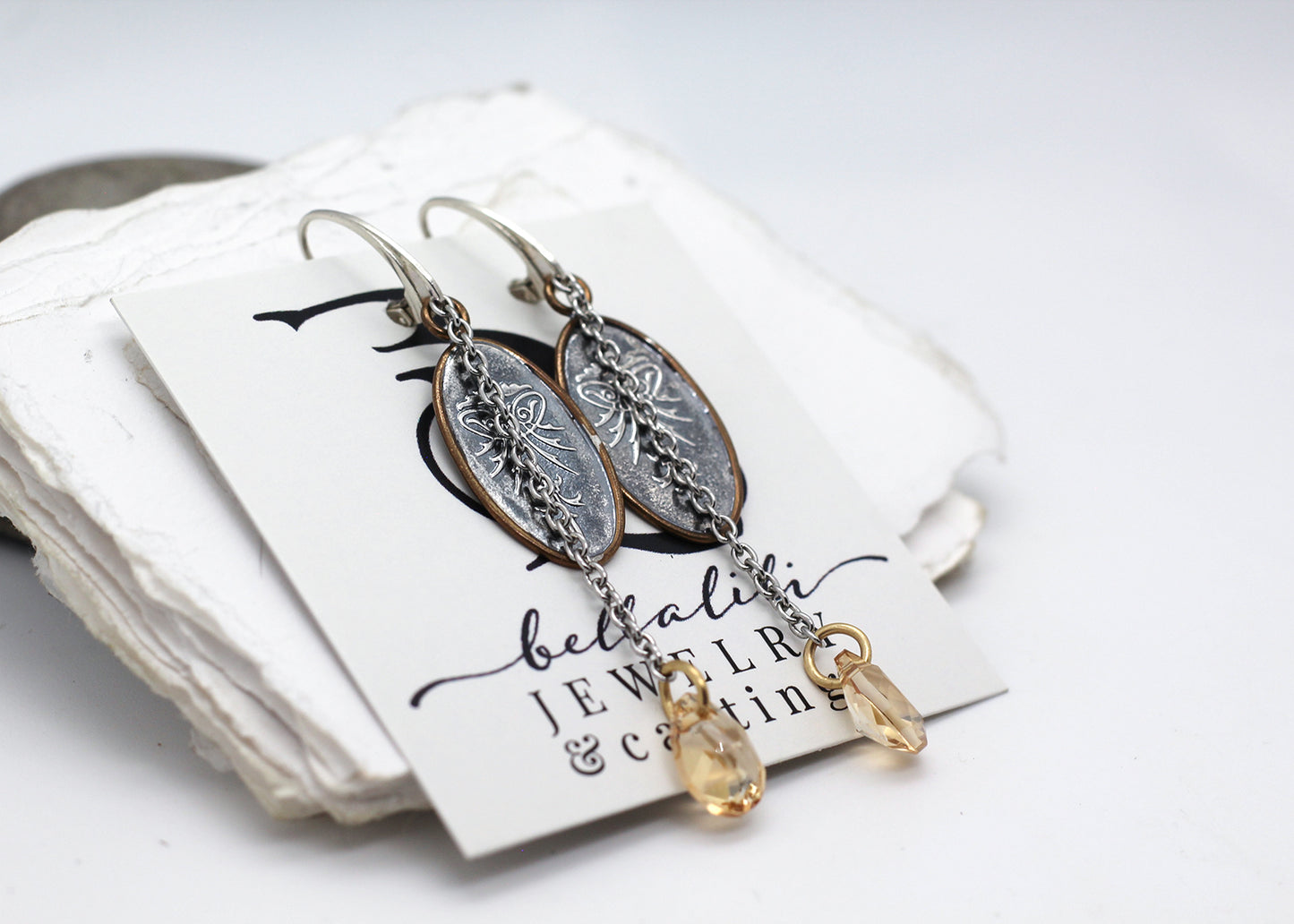 Afterglow Earrings, Sterling Silver & Swarovski