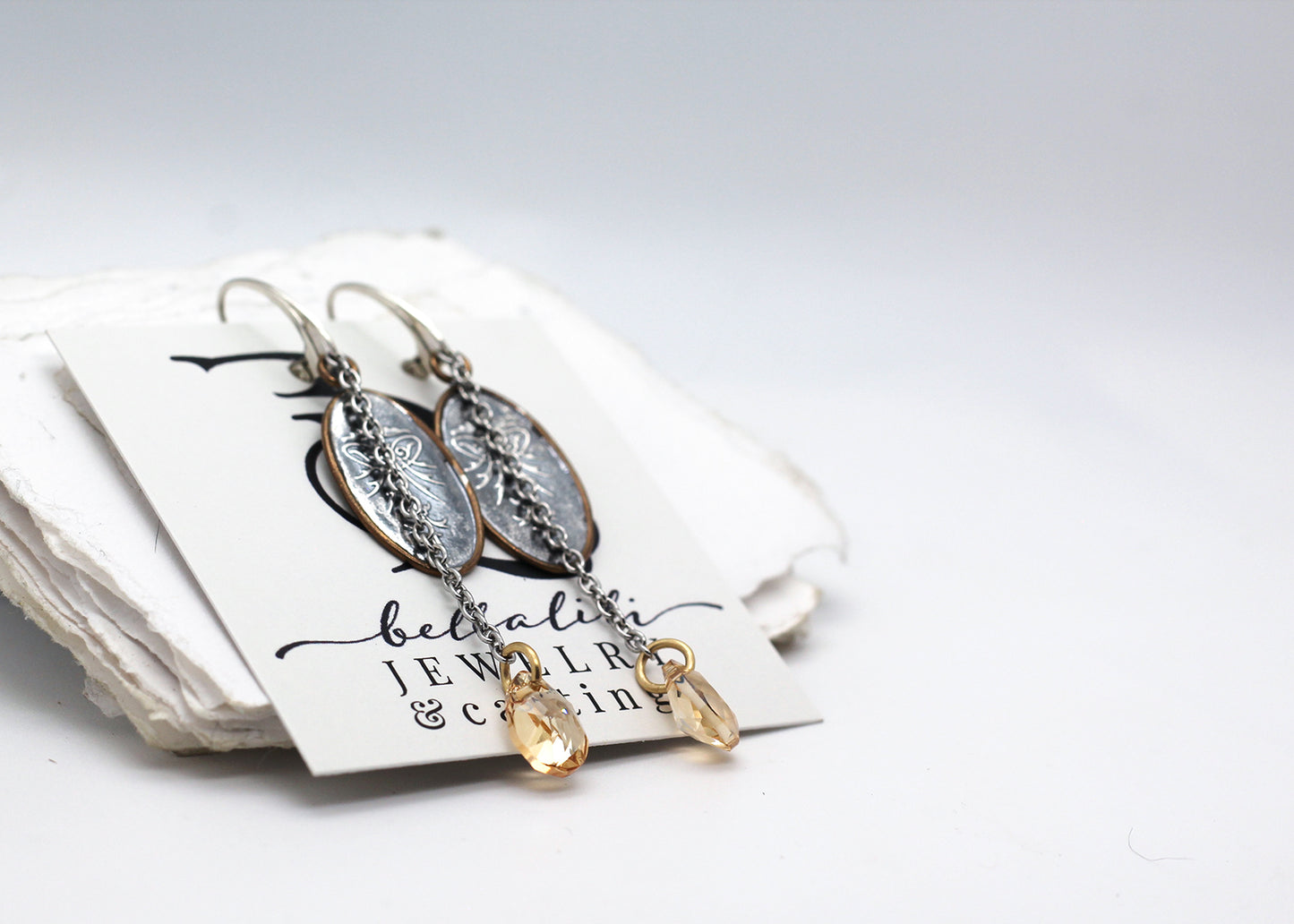 Afterglow Earrings, Sterling Silver & Swarovski
