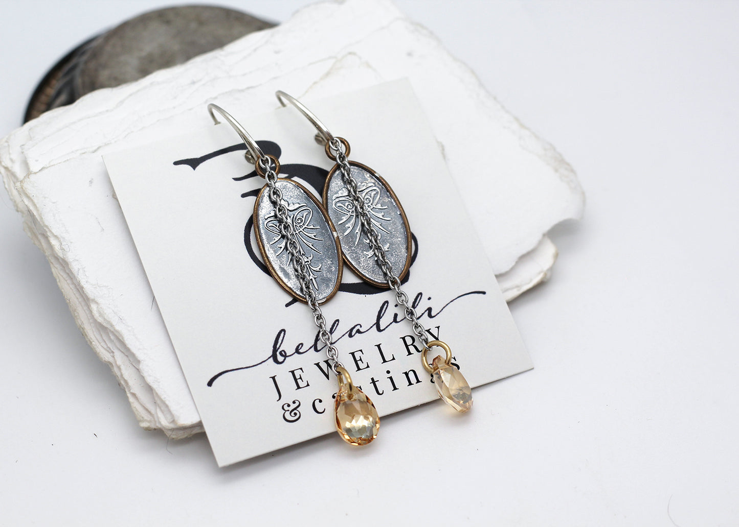 Afterglow Earrings, Sterling Silver & Swarovski