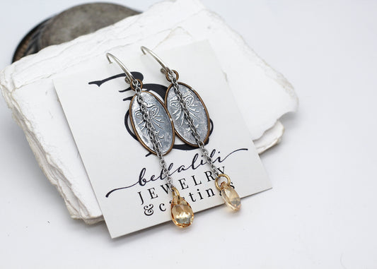 Afterglow Earrings, Sterling Silver & Swarovski