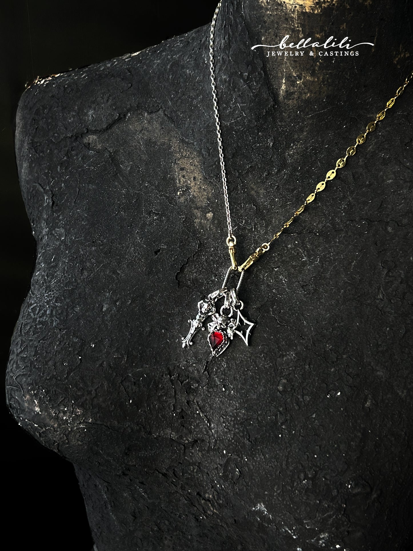 Dark Gift, House of Garnet, Sterling Silver handmade Jewelry