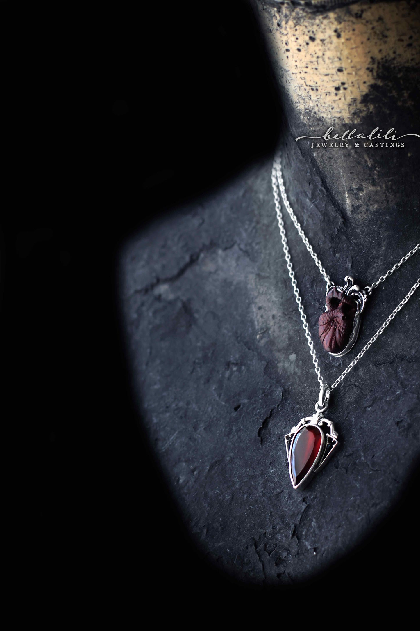 MTO, Bloodwood, Bloodwine Series, Dark Art Nouveau Sterling Silver