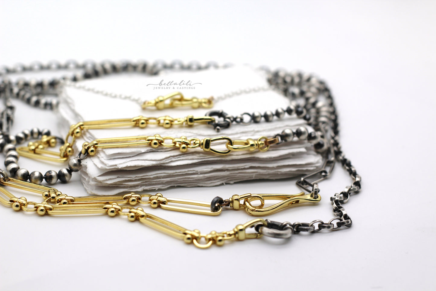 18", 20", or 22" Silver & Gold Chunky Chain